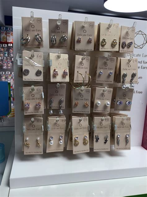 earrings at chemist outlet.